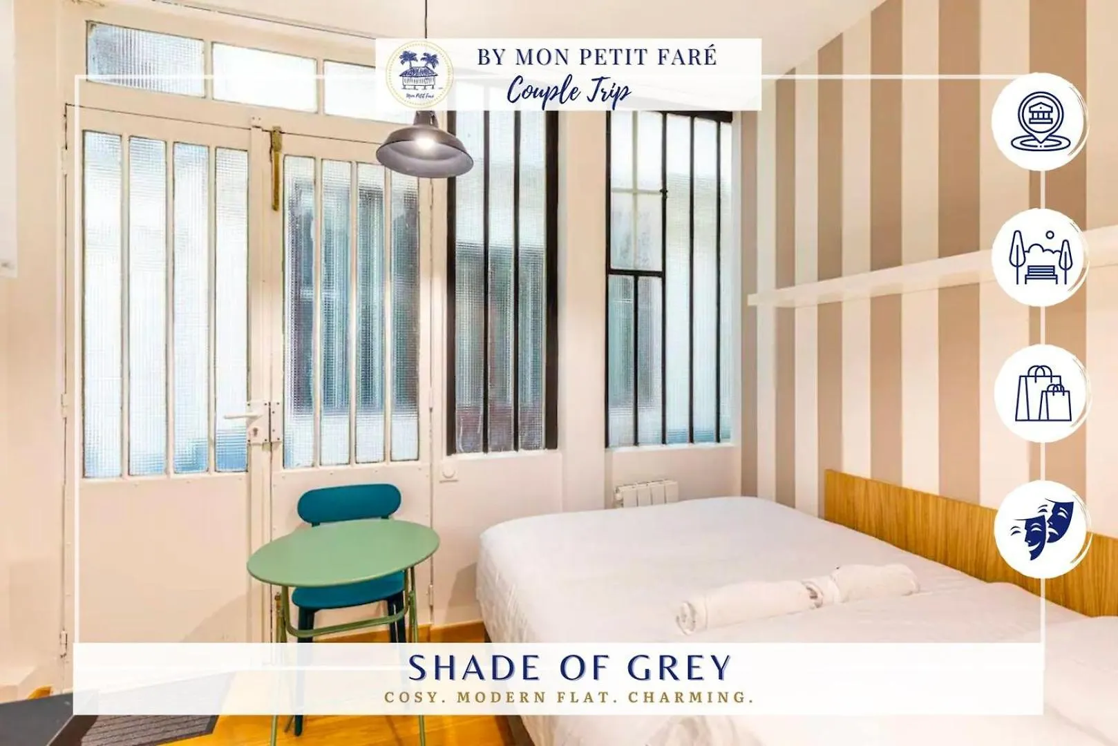Le Shade Of Grey - Cosy & Compact - Marais Lägenhet