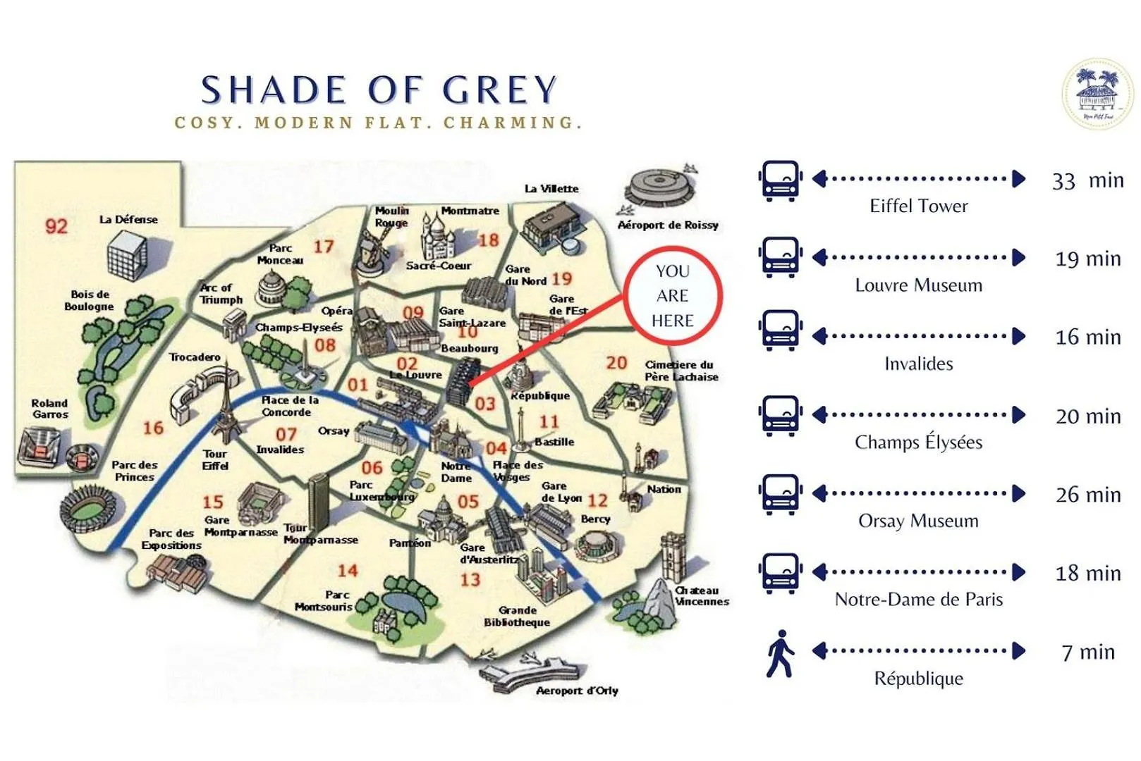 Le Shade Of Grey - Cosy & Compact - Marais * Paris